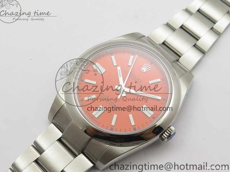 1226 Casual Oyster Perpetual 41mm 124300 EWF Best Edition Red Dial on SS Bracelet A 2856